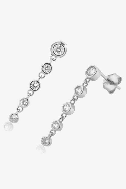 Boucles d'oreilles en argent sterling 925 avec zircon incrusté