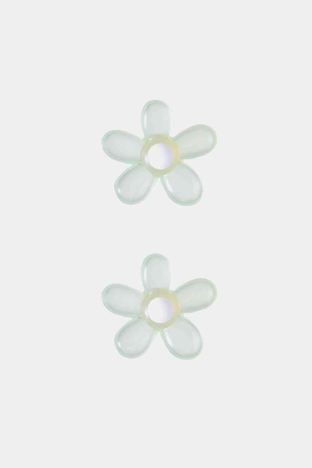 Boucles d'oreilles en résine en forme de fleur