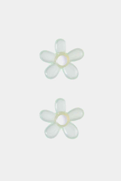 Boucles d'oreilles en résine en forme de fleur