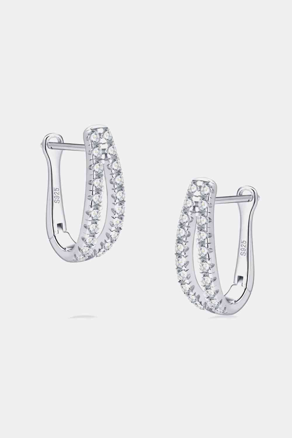 Boucles d'oreilles en argent sterling 925 Moissanite