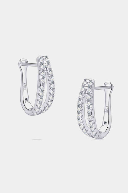 Boucles d'oreilles en argent sterling 925 Moissanite