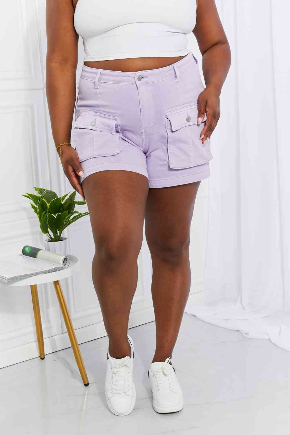 Short cargo teint Carter pleine taille Judy Blue