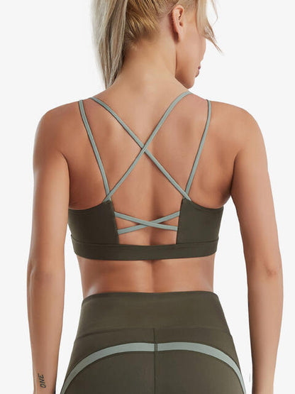 Soutien-gorge de sport croisé