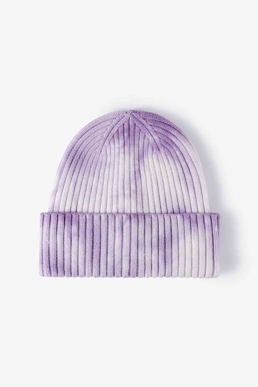 Gorro con puños de canalé Tie-Dye