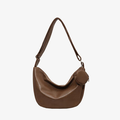 Sac à bandoulière en cuir PU avec petit sac à main