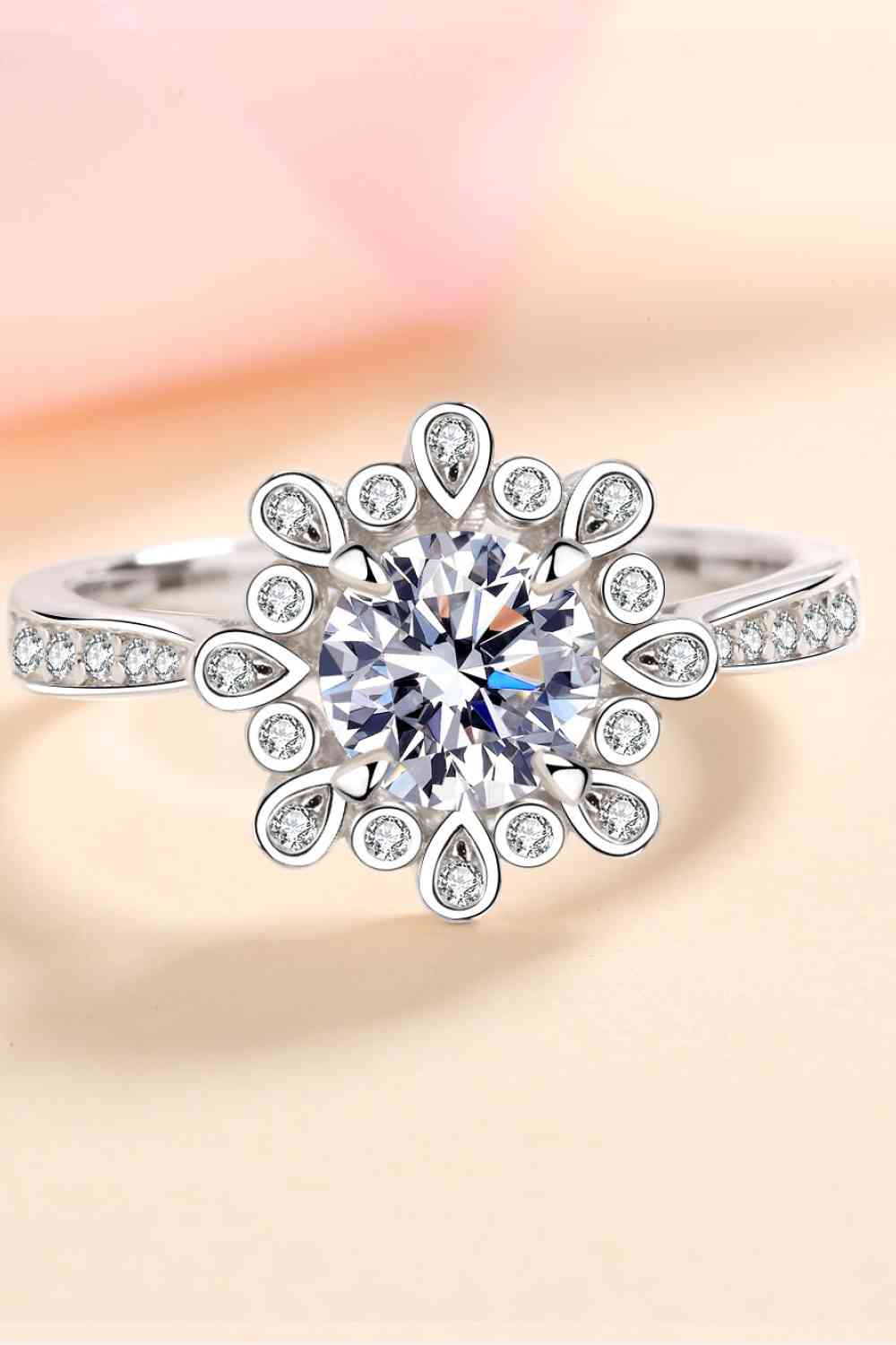 Je ne peux pas arrêter votre brillance, bague moissanite en argent sterling 925