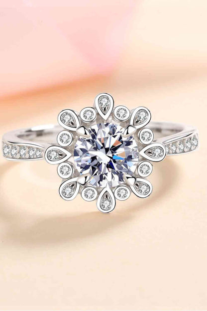 Je ne peux pas arrêter votre brillance, bague moissanite en argent sterling 925