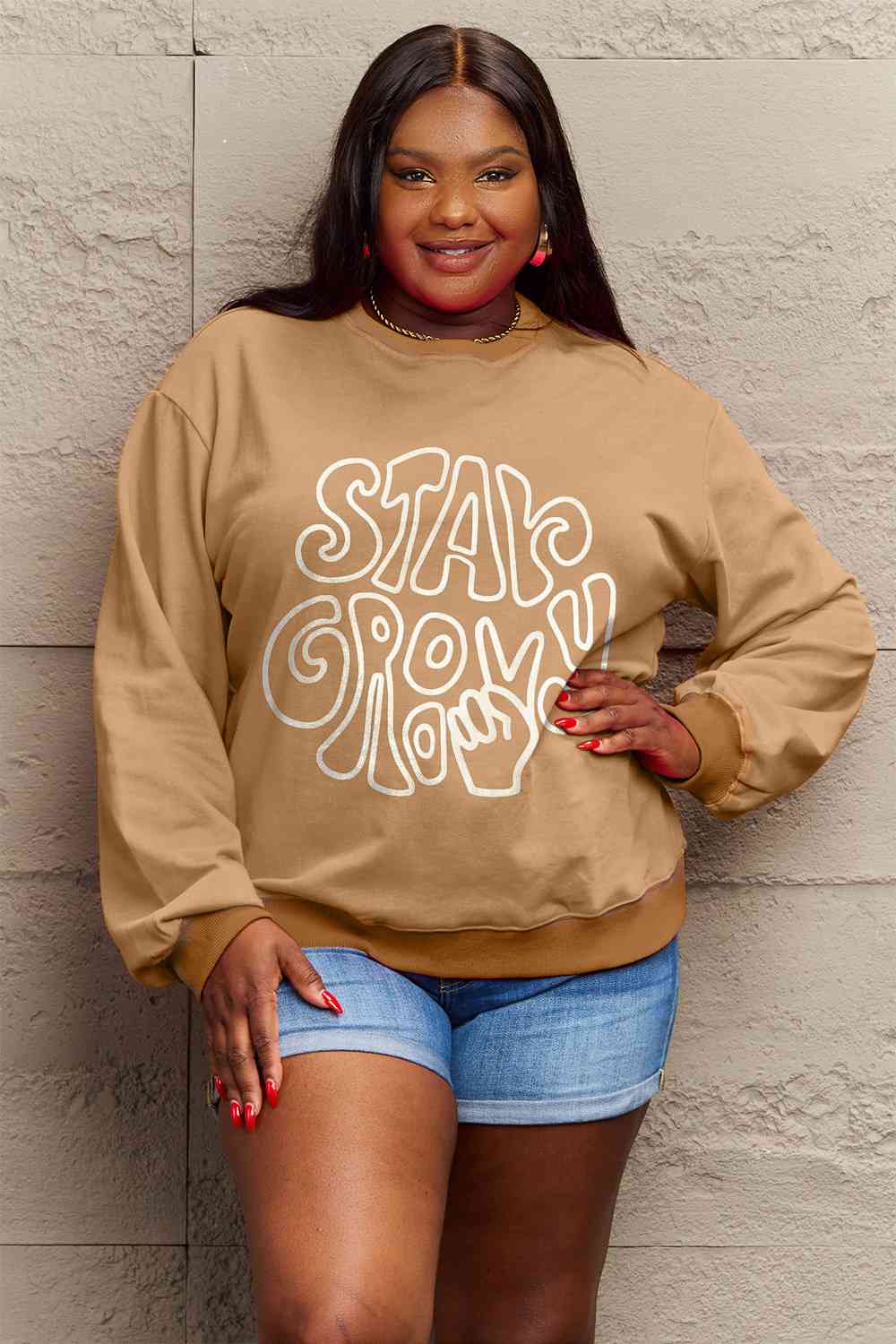 Sweat-shirt graphique Simply Love pleine taille