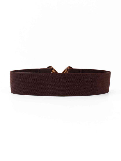 Ceinture large élastique à boucle géométrique