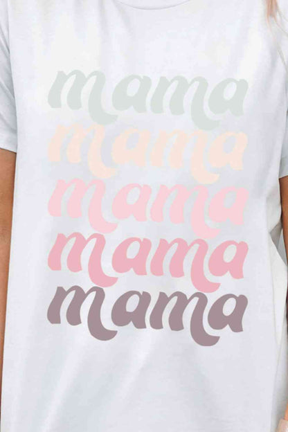 Camiseta con estampado gráfico en contraste MAMA