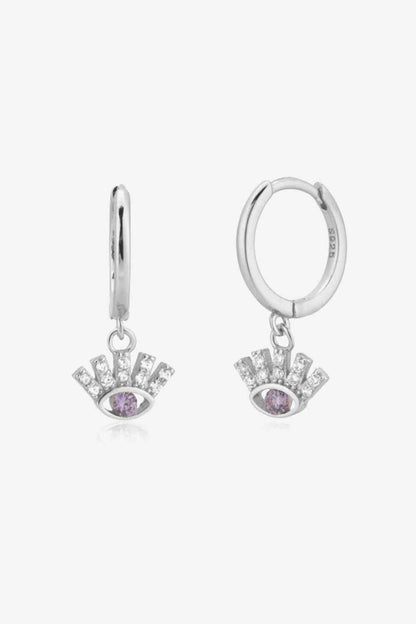 Pendientes colgantes Huggie de plata de ley 925