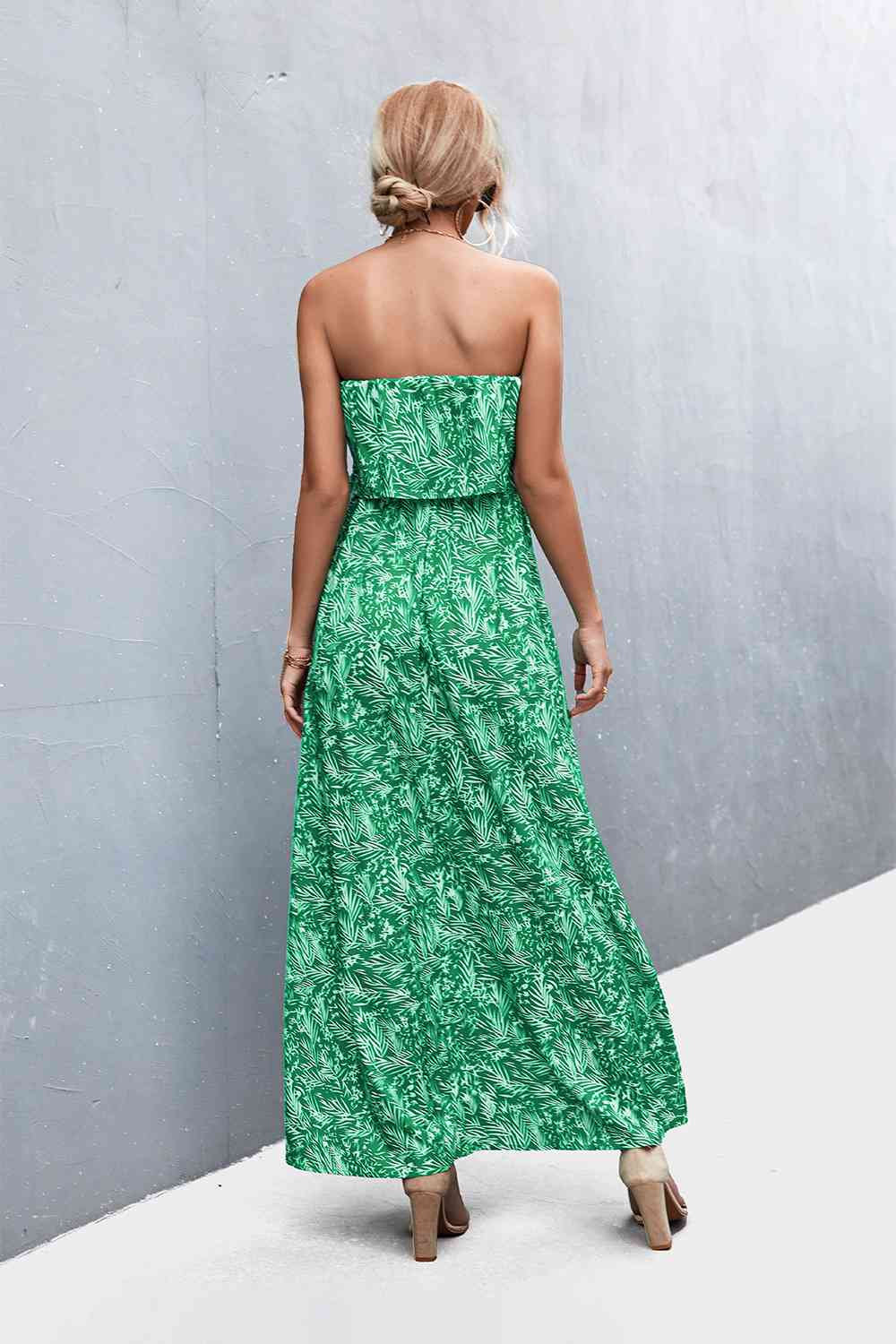 Strapless Split Maxi Dress