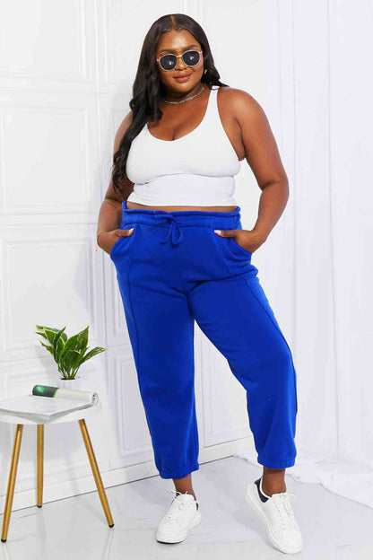 Zenana - Can't Stop Me - Pantalon de jogging taille paperbag pleine taille