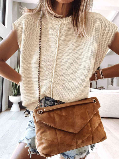 Gilet pull à mancherons