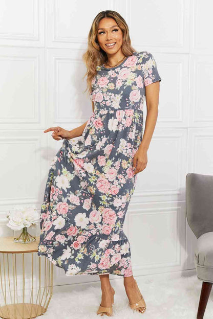 BOMBOM In Bloom - Robe longue fleurie à plusieurs niveaux