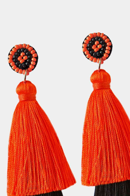 Boucle d'oreille à pompon triple épaisseur avec détail Baeds