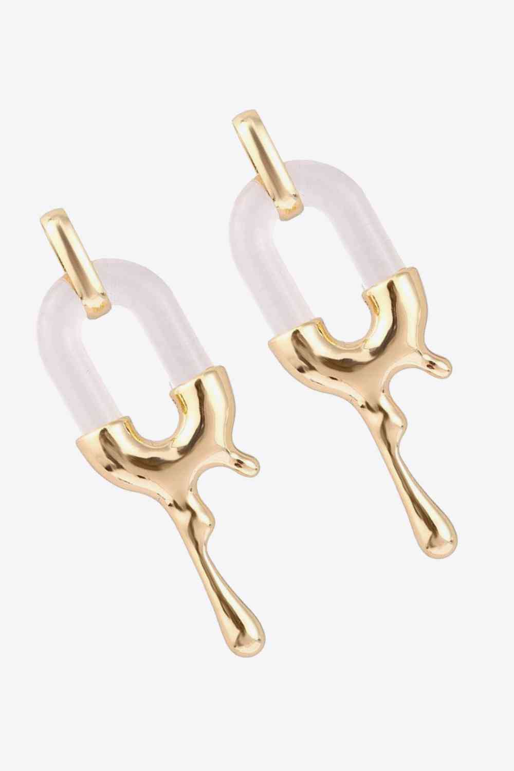 Boucles d'oreilles contrastées en alliage de zinc