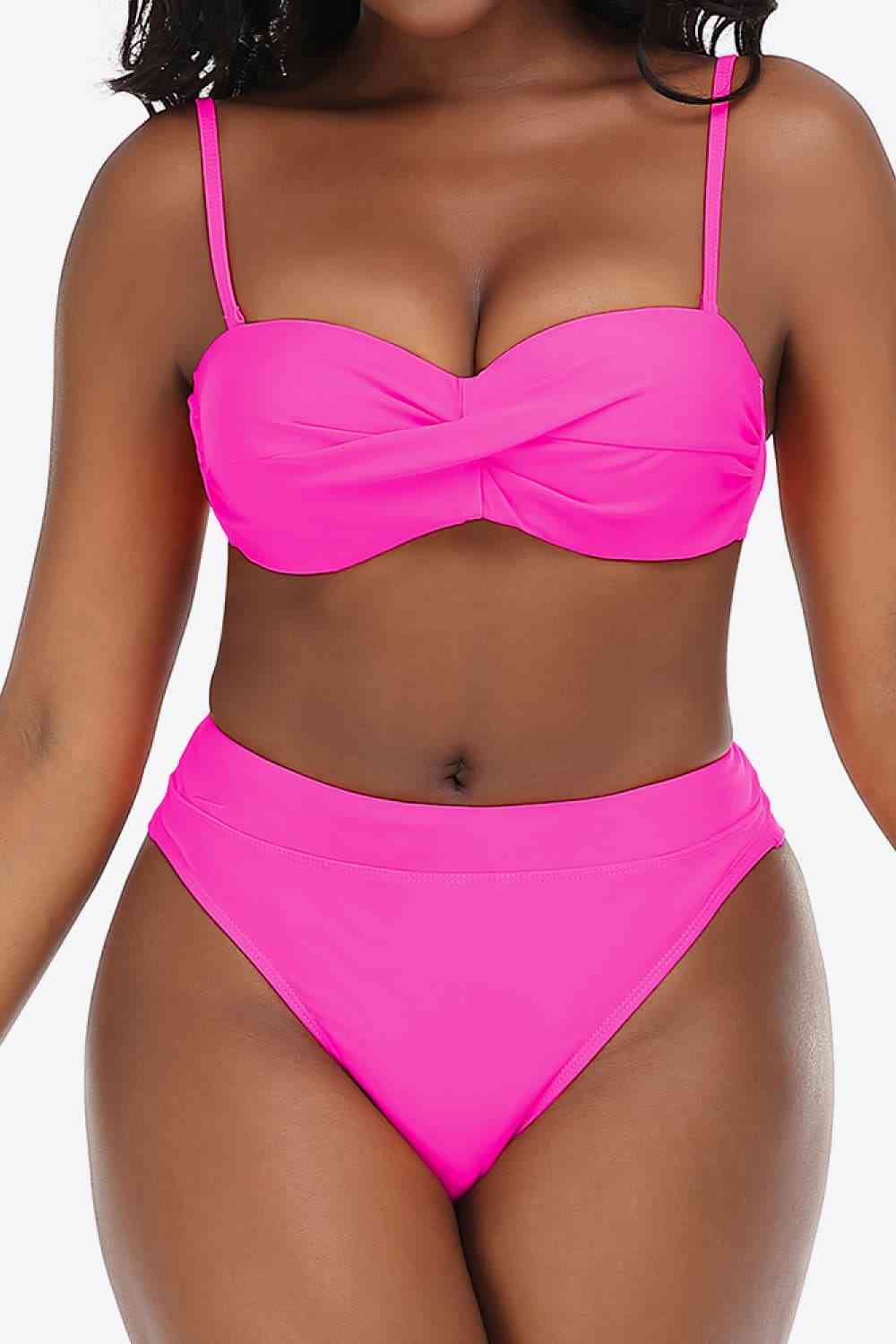 Ensemble bikini à imprimé botanique avec robe de bain