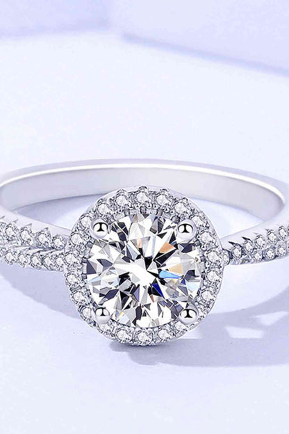 Bague de forme ronde moissanite 1 carat