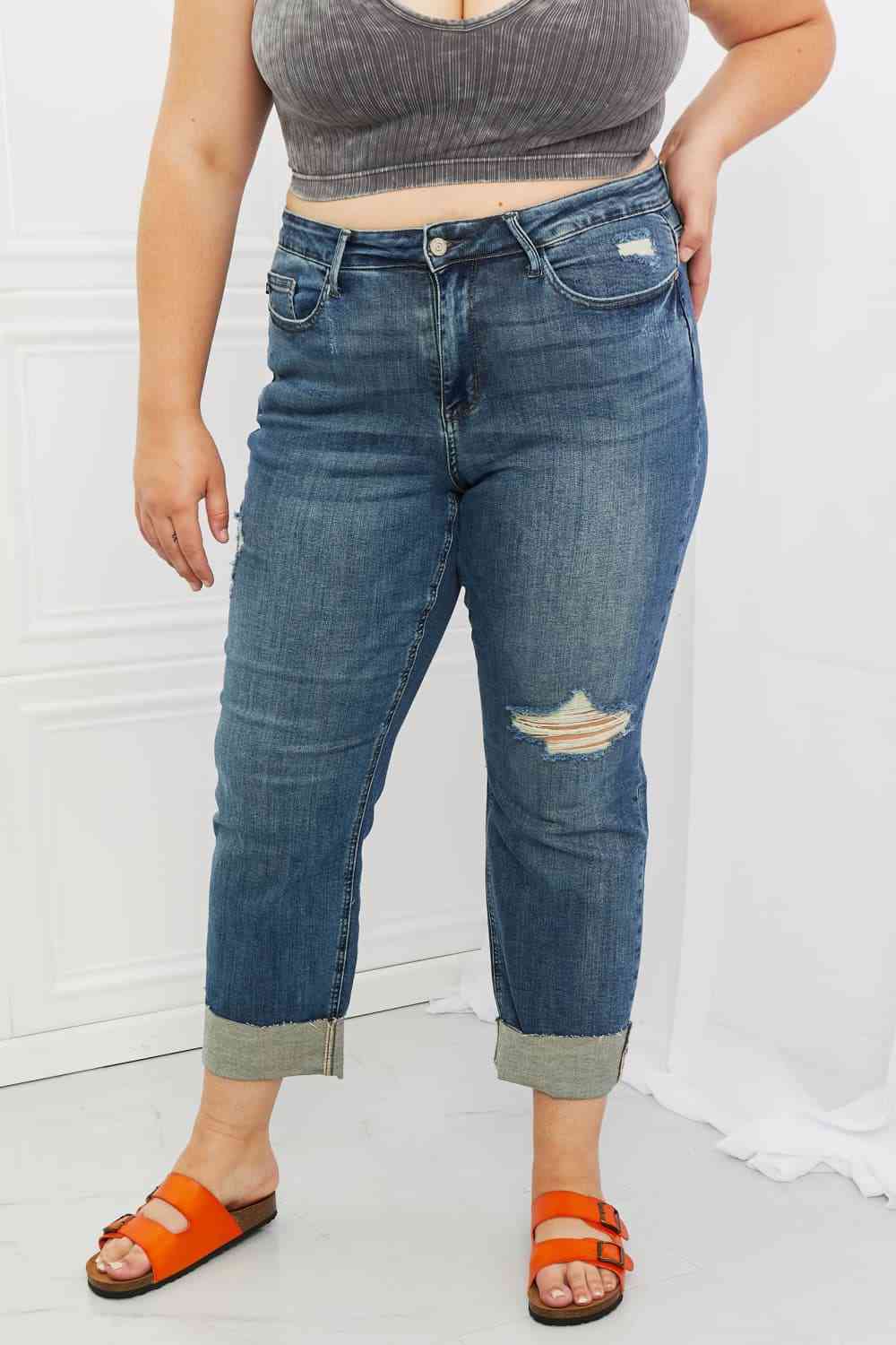 Judy Blue Michelle Full Size Straight Dad Jeans