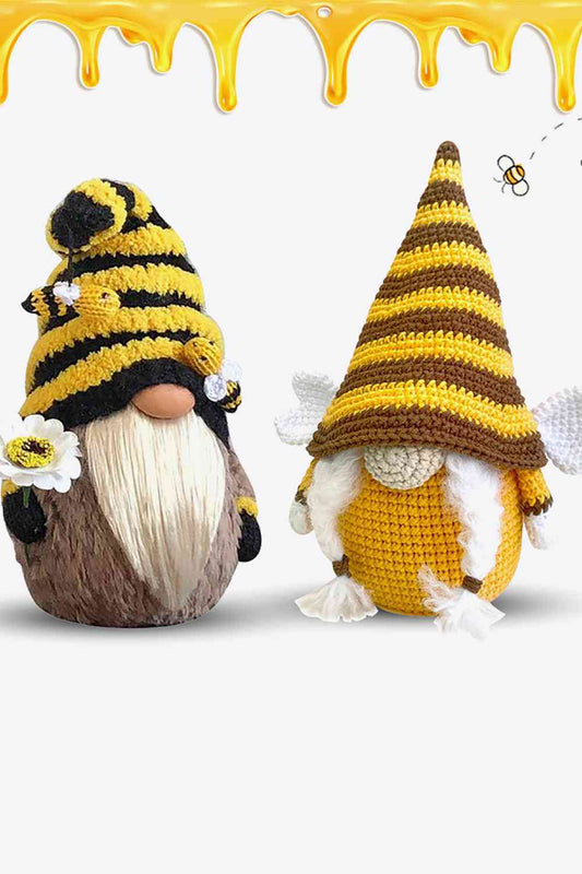 Paquete de 2 gnomos sin rostro de abeja