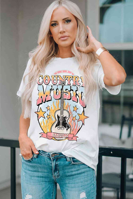 Camiseta gráfica COUNTRY MUSIC NASHVILLE