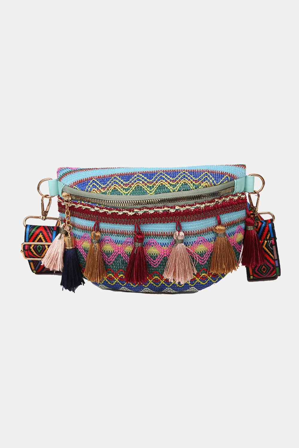 Bolso bandolera bohemio con borlas