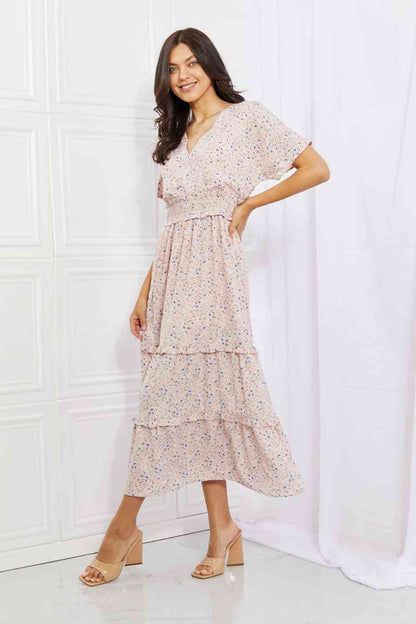 Robe longue à manches kimono HEYSON Sweet Talk en rose blush