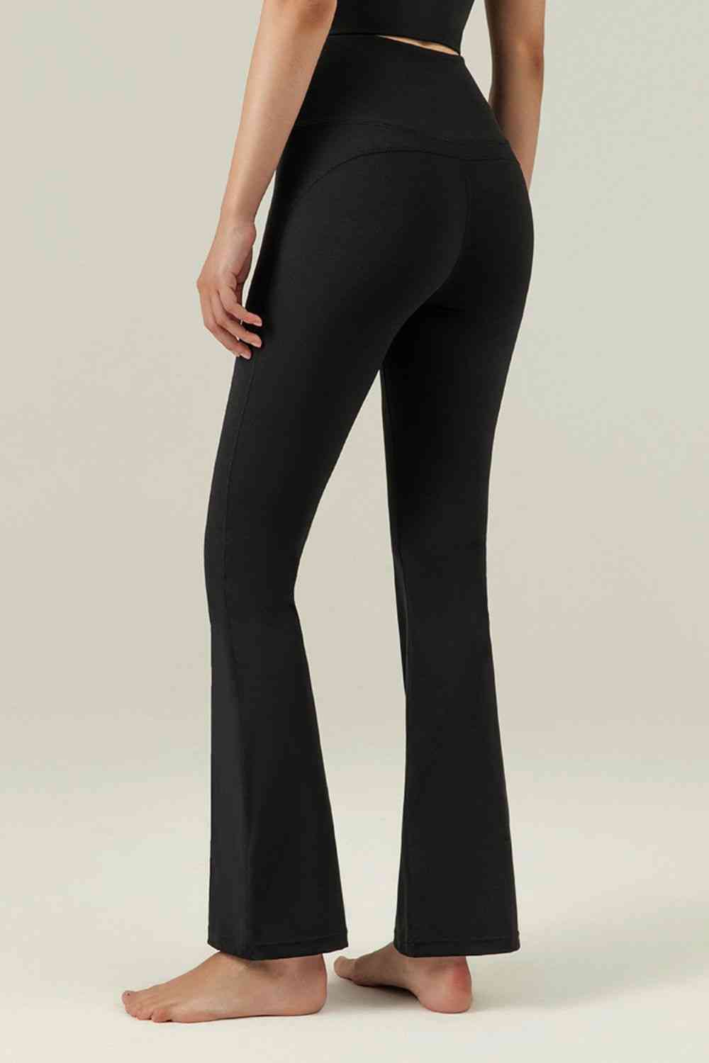 Pantalon évasé sport couture centrale