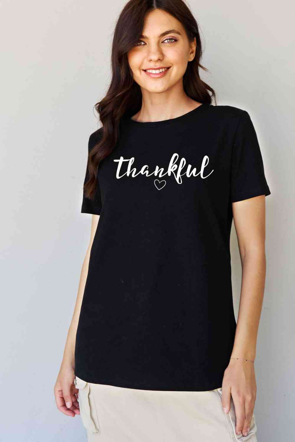 Simply Love Full Size THANKFUL Graphic T-Shirt