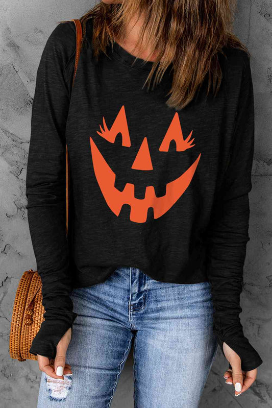 Visage de citrouille d'Halloween T-shirt graphique