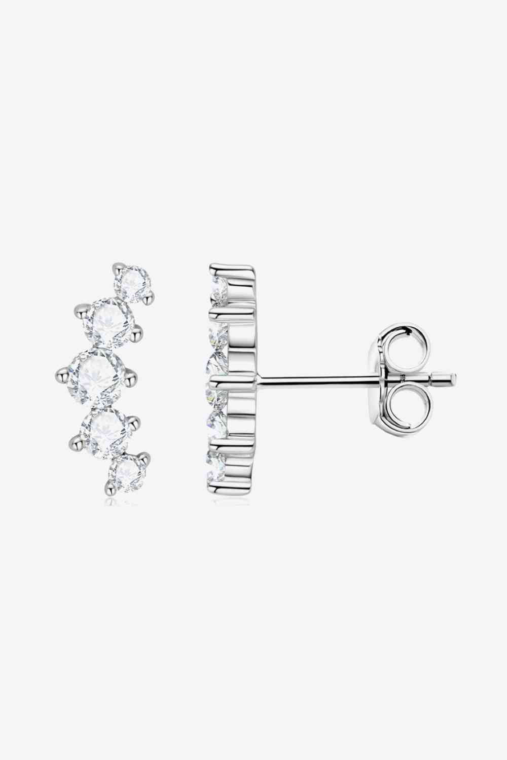 Boucles d'oreilles plaquées platine All You Need Moissanite