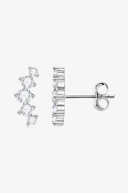 Boucles d'oreilles plaquées platine All You Need Moissanite