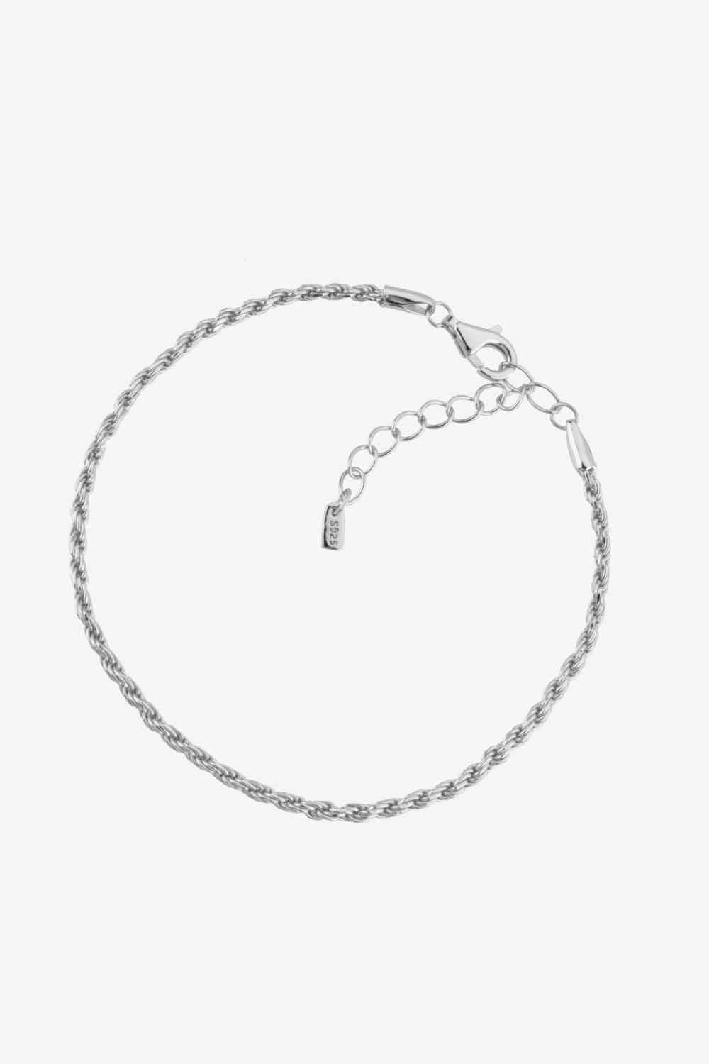 Bracelet torsadé en argent sterling 925