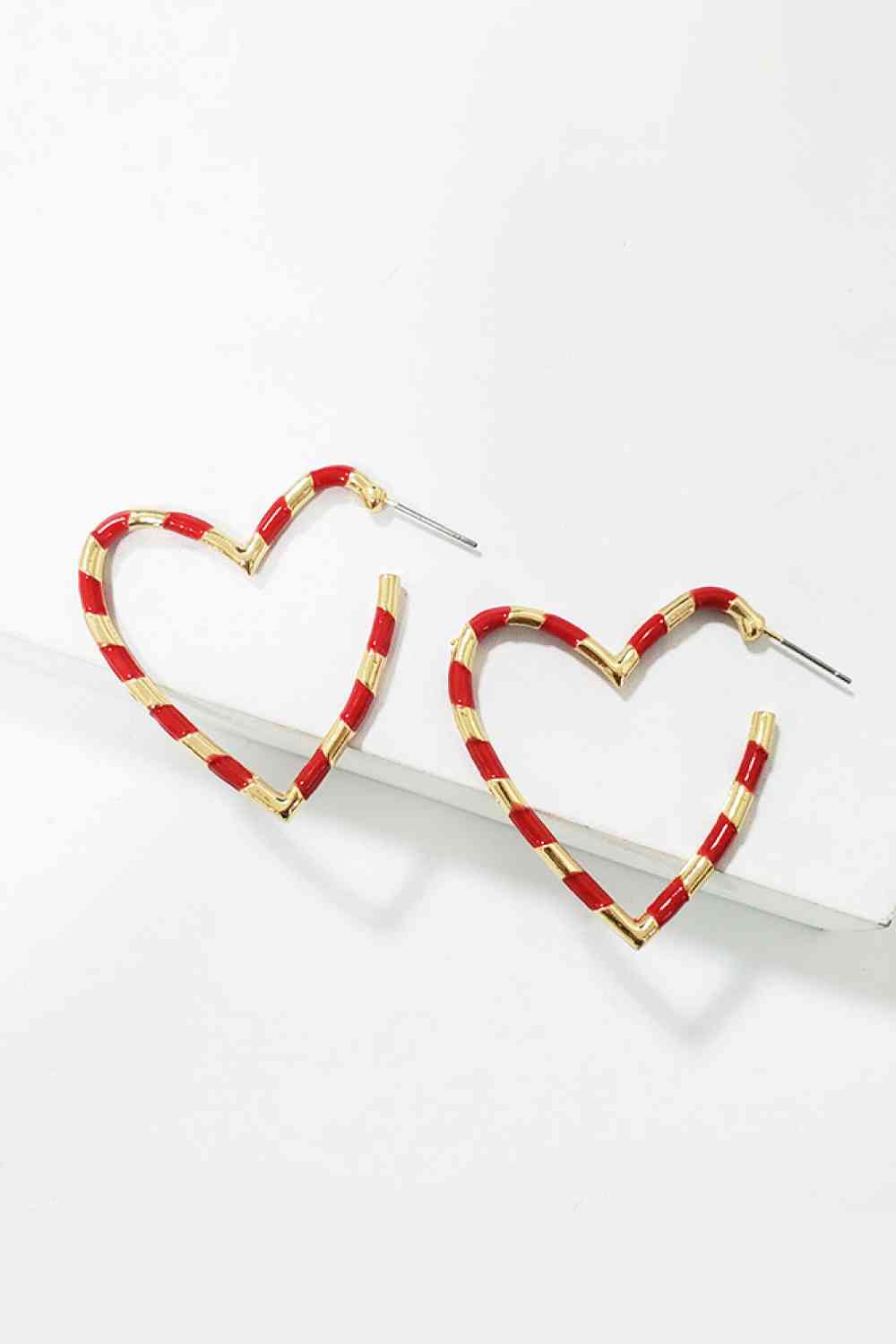 Boucles d'oreilles pendantes en forme de coeur