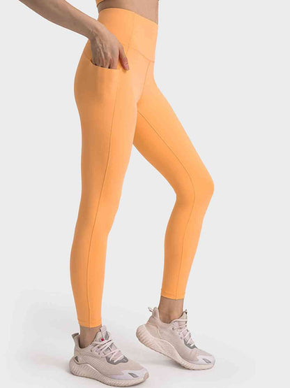 Leggings deportivos largos de corte slim con cintura ancha