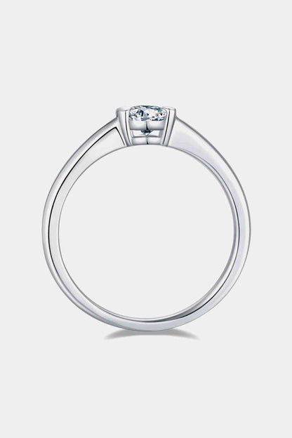 Bague solitaire en argent sterling 925 moissanite