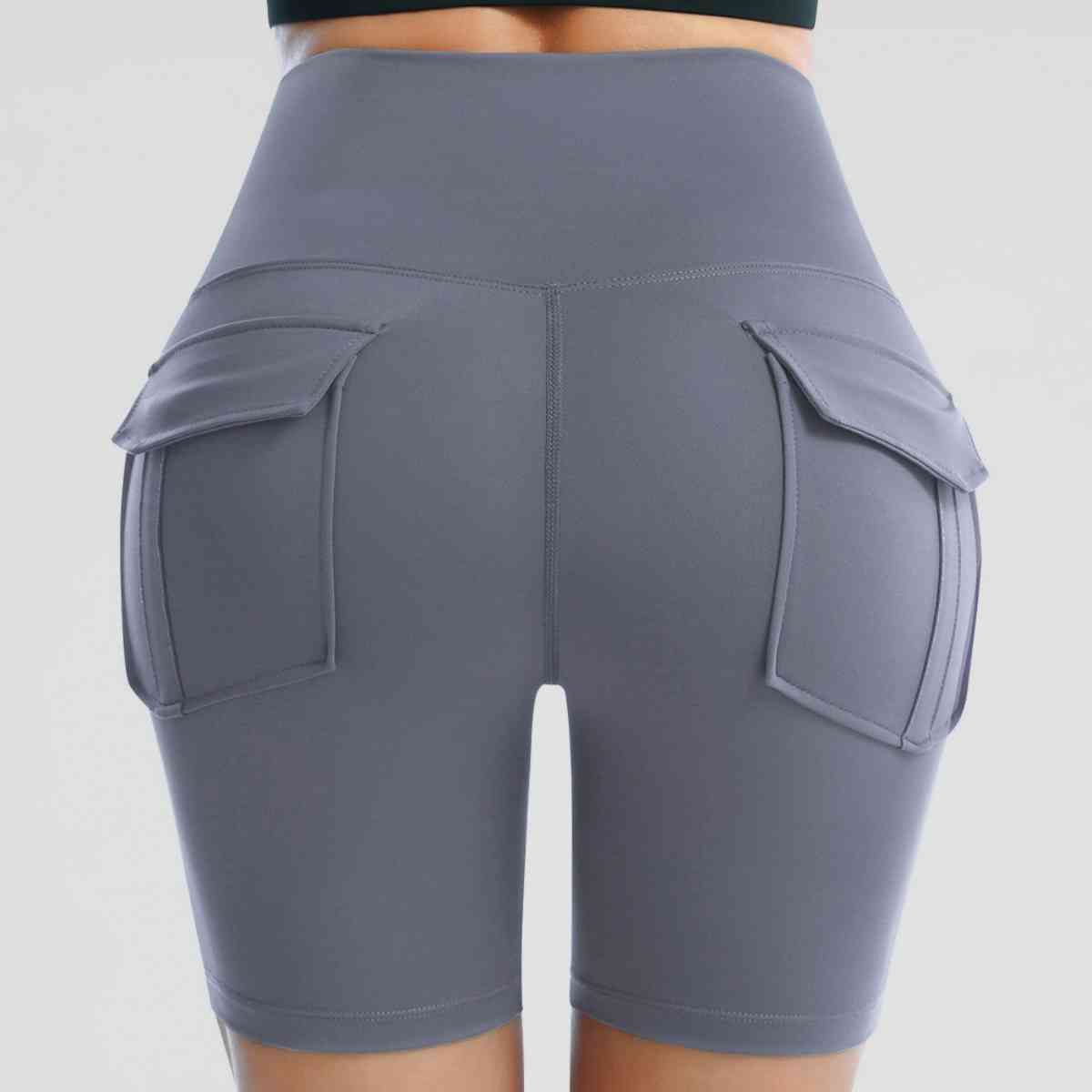 Shorts deportivos de cintura ancha con bolsillos