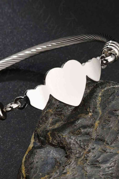 Pulsera de acero inoxidable con corazón