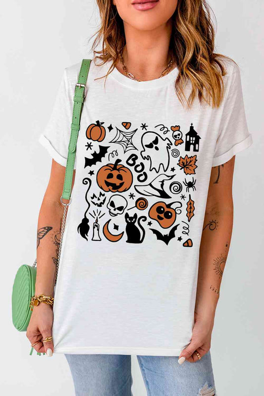 Camiseta de manga corta con gráfico de Halloween