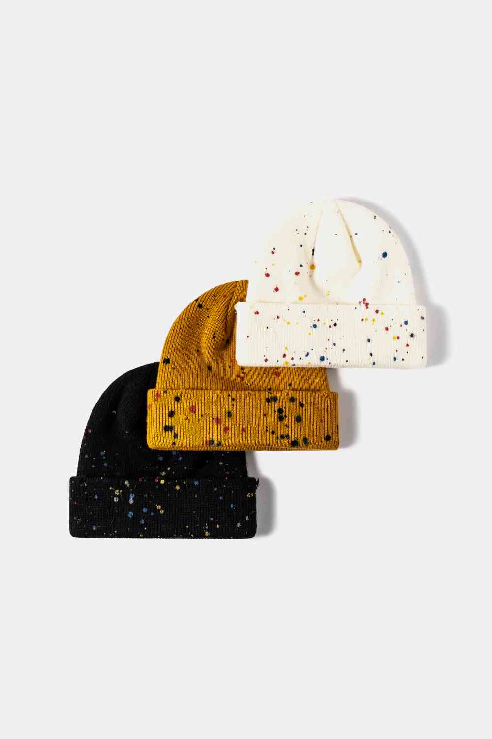 Gorro con puños de canalé Confetti