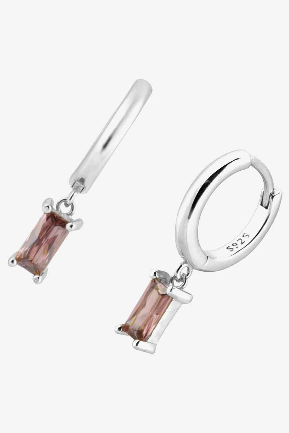 Pendientes colgantes Huggie de circonitas