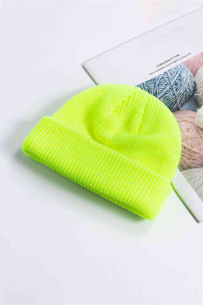 Bonnet douillet en tricot côtelé