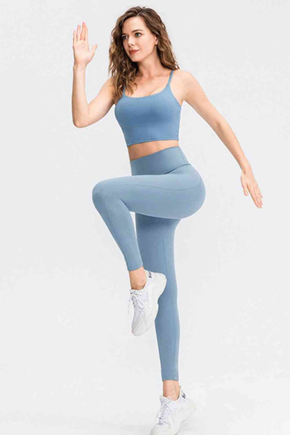 Pantalon de sport long à taille large et coupe slim