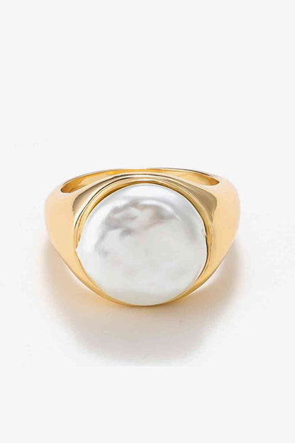 Bague en alliage plaqué or 18 carats Pearl