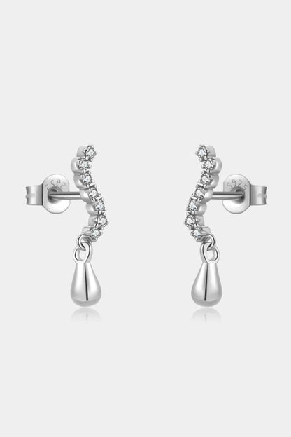 Zircon 925 Sterling Silver Drop Earrings