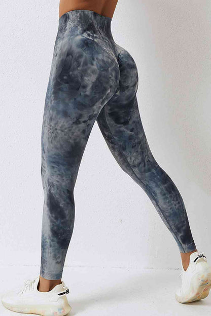 Pantalon de sport long tie-dye taille haute