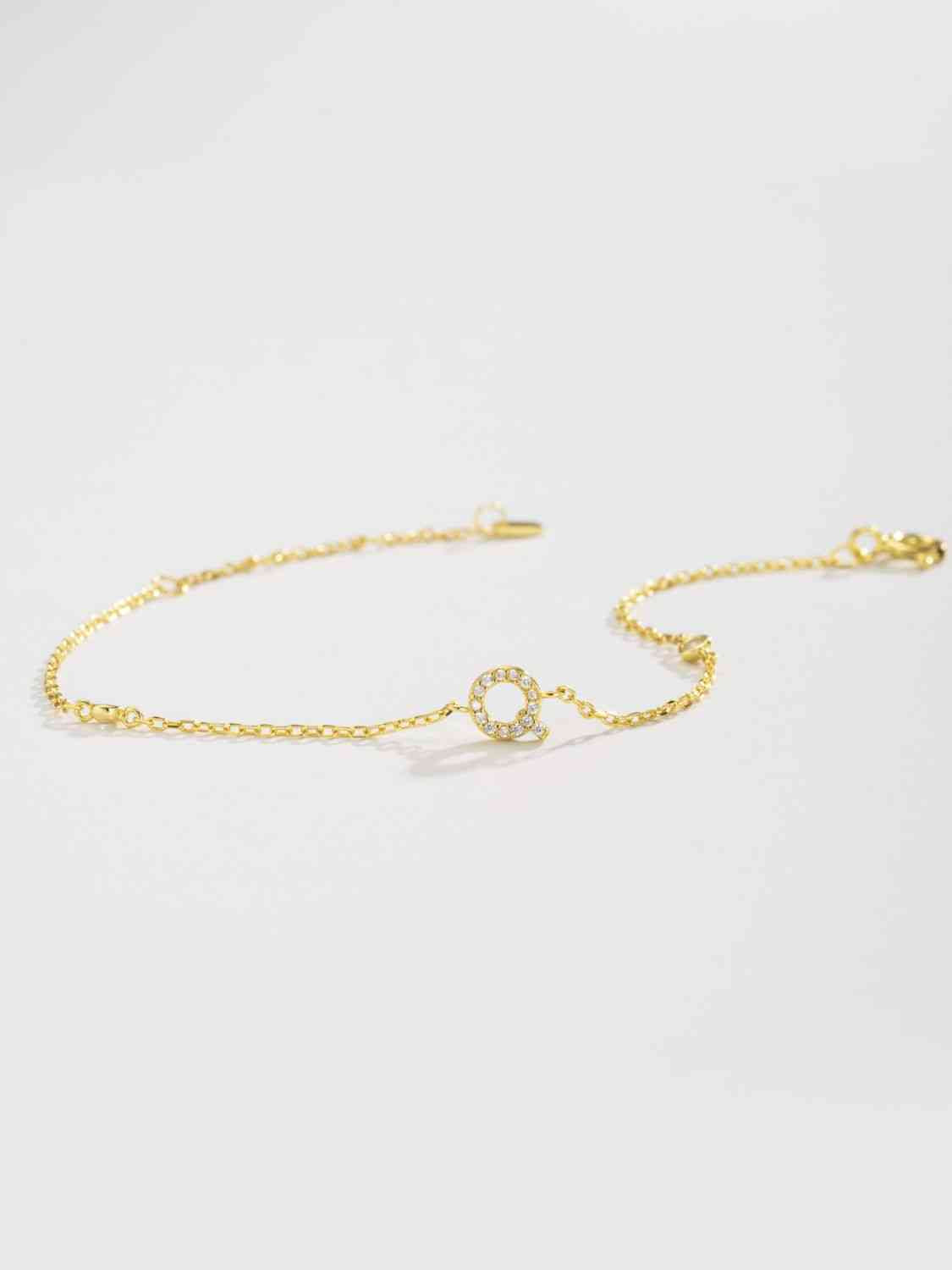 Pulsera de plata de ley 925 con circonitas de Q To U