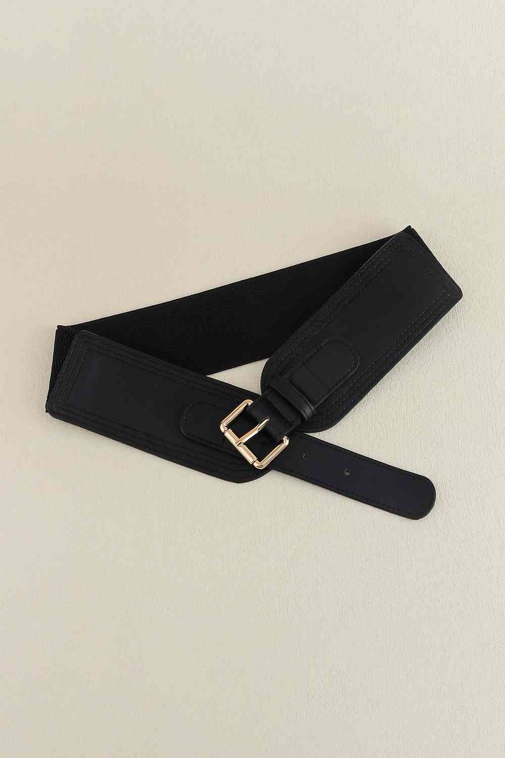 Ceinture large élastique en PU