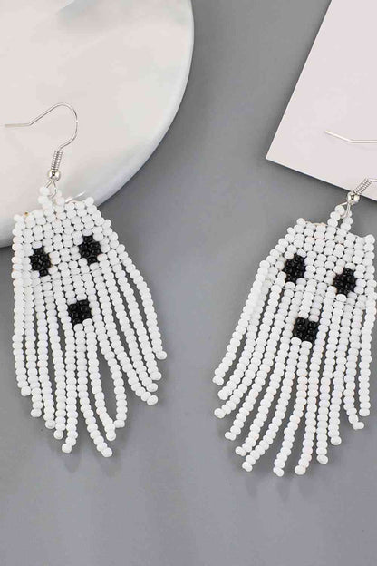 Boucles d'oreilles pendantes perlées